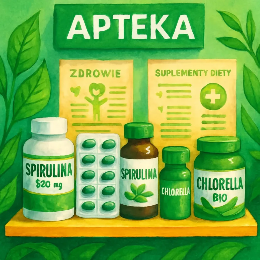 Najlepsze suplementy spiruliny i chlorelli w aptekach