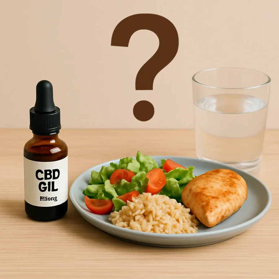 Olej CBD: Kiedy najlepiej go przyjmować, przed czy po jedzeniu?